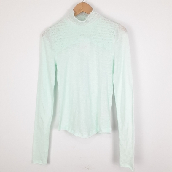 Free People Smocked Long Sleeve Top - Picture 8 of 9